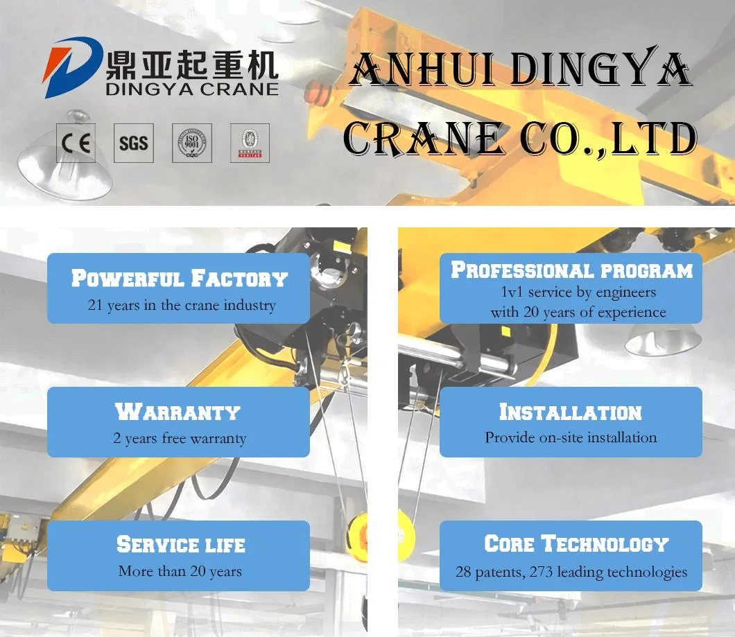 Dy Workshop Electric Hoist Single Double Girder Beam Eot Overhead Bridge Crane 2 3 5 8 10 12 16 25 100 Ton T 1ton 2ton 3ton 5ton 8ton 10ton 12ton 16ton 25ton