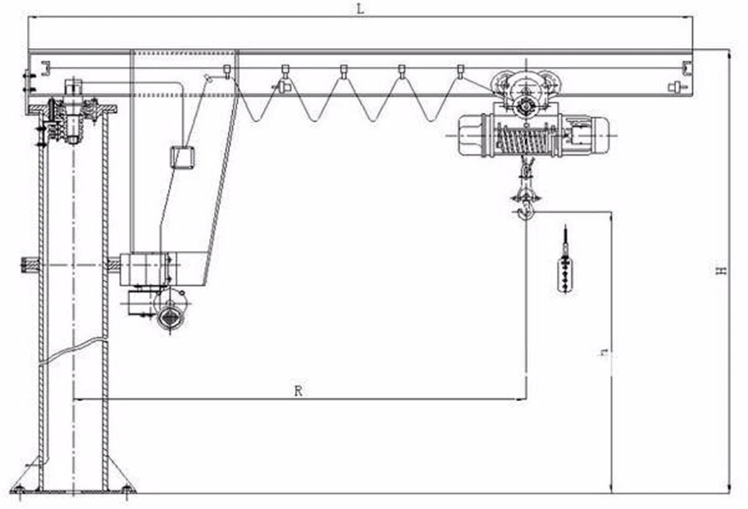 Bzd Column Type Rotary Wall Crane Cantilever/Floor Mounted Electric Hoist Jib Crane