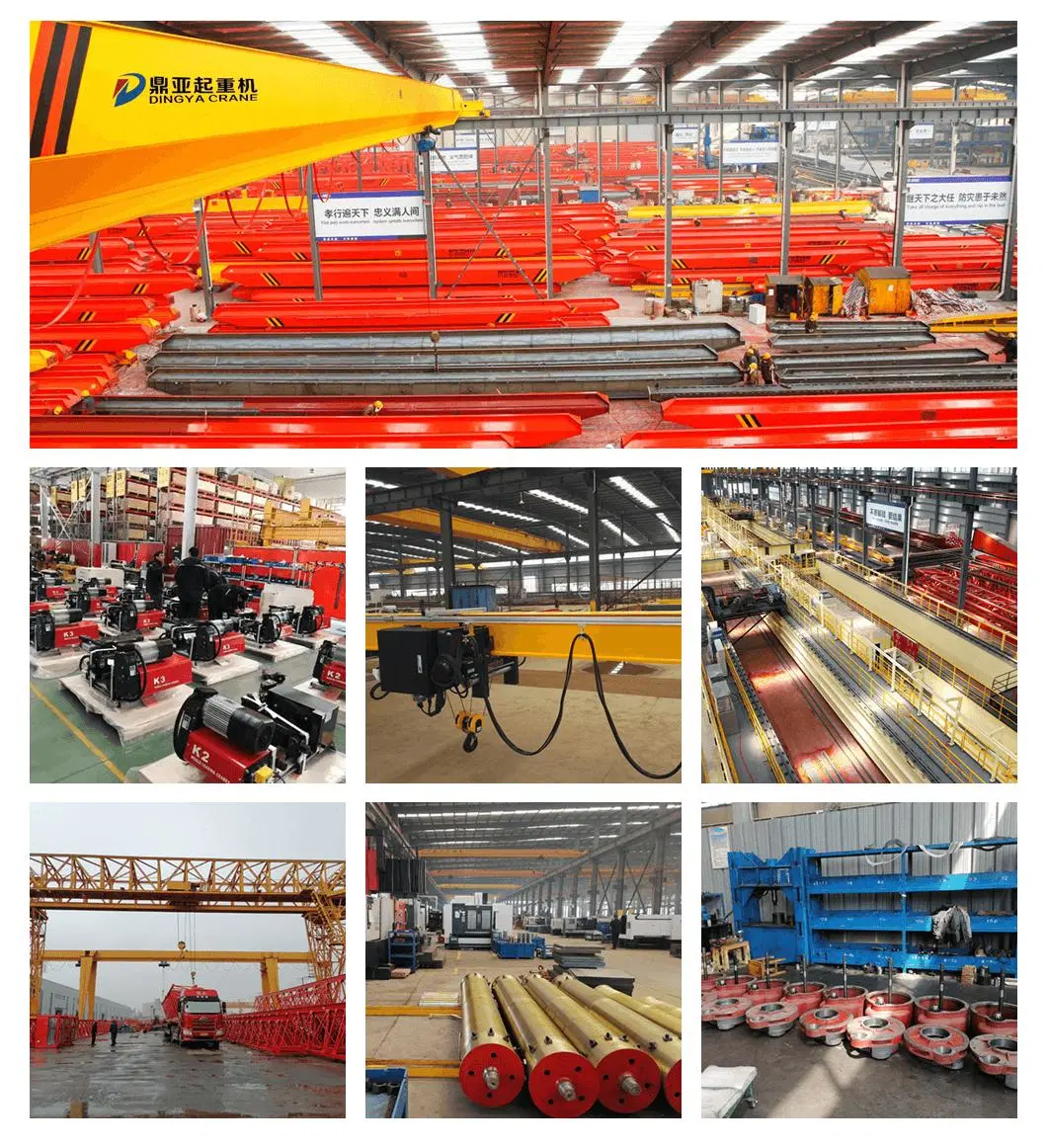 Dy Workshop Electric Hoist Single Double Girder Beam Eot Overhead Bridge Crane 2 3 5 8 10 12 16 25 100 Ton T 1ton 2ton 3ton 5ton 8ton 10ton 12ton 16ton 25ton